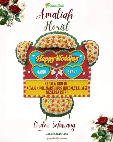 Papan Bunga Pernikahan Mojomalang